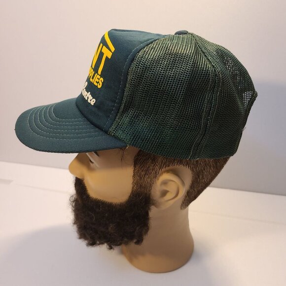 Vintage 90s Trucker Hat Kent Building Supplies Screen Printed Mesh Hat - Picture 3 of 8